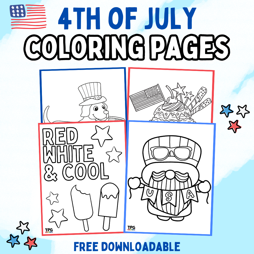 Free Downloadable Coloring Pages to Make Your July 4th Extra Colorful!