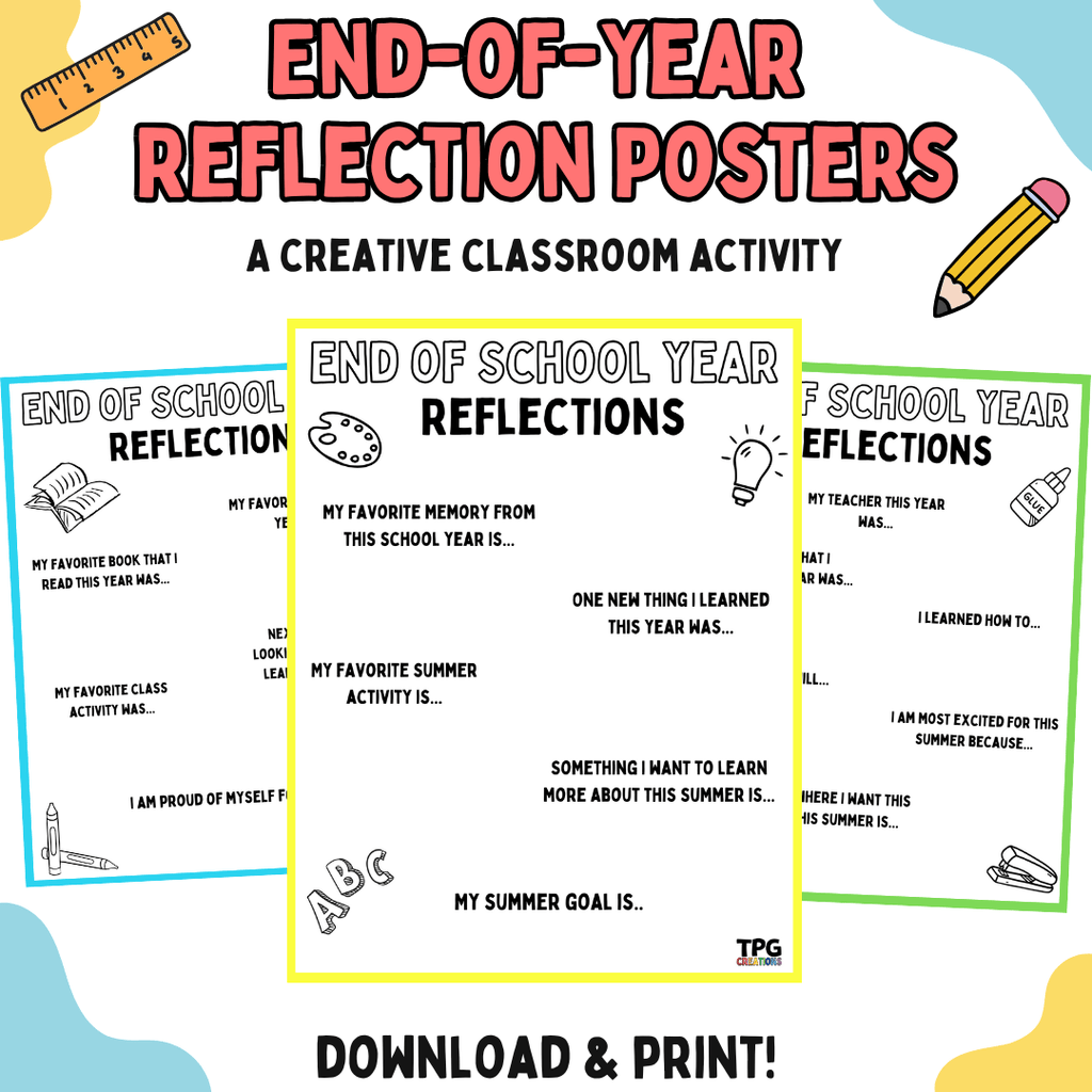 End-of-Year Reflection Posters: A Creative Classroom Activity!