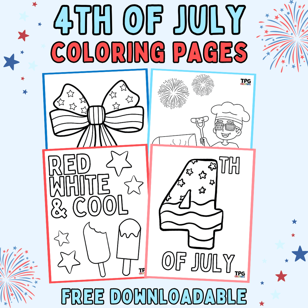Free 4th of July Coloring Pages for Kids: Celebrate with Red, White, & Blue Fun!