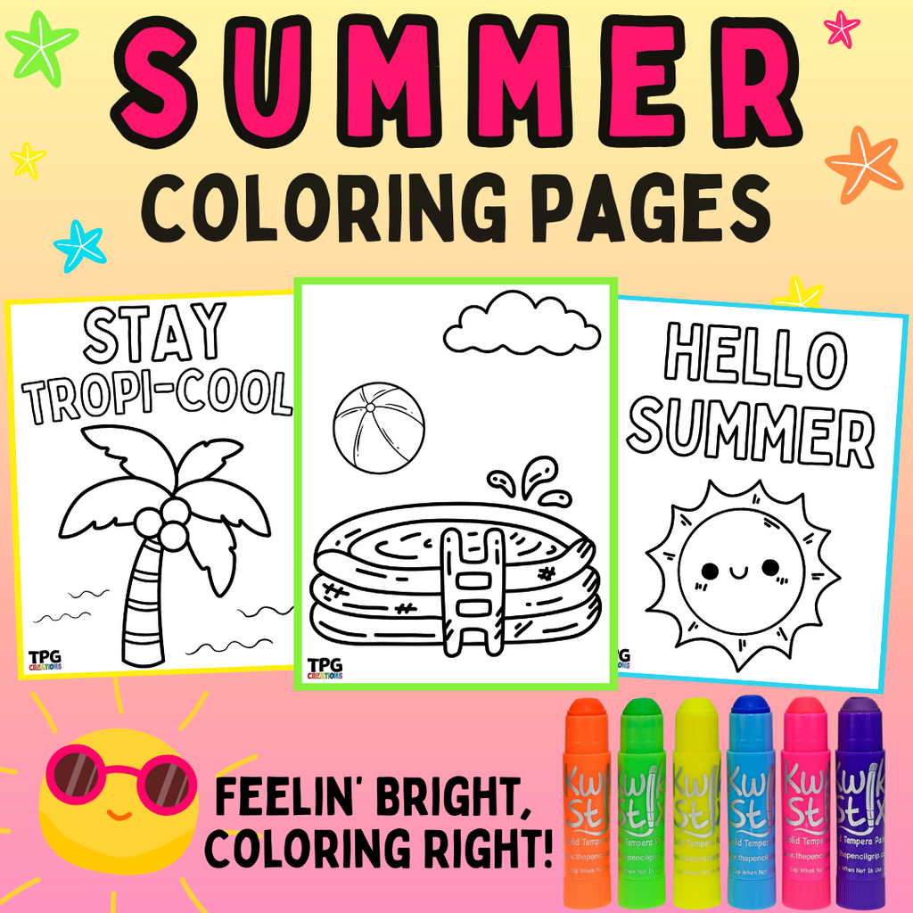 Color Me Summer! Free Coloring Pages for Creative Fun