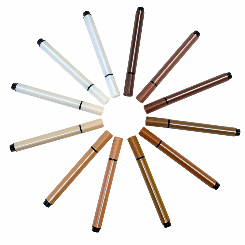 12 magic stix markers global skin tones in a circle