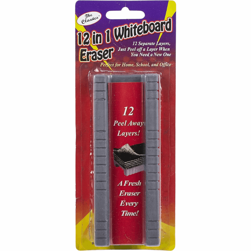 12 in 1 Whiteboard Eraser in Packaging