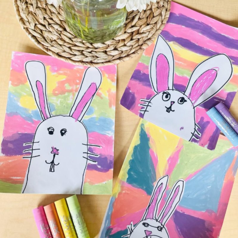 Easter bunny painting