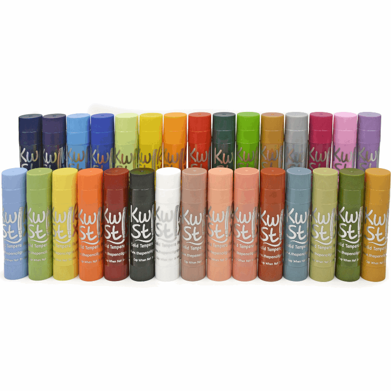 30 pack washable solid tempera paint sticks kwik stix