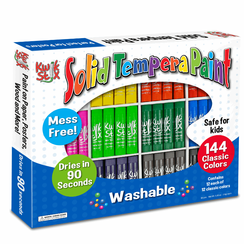 144 class pack solid tempera paint sticks kwik stix