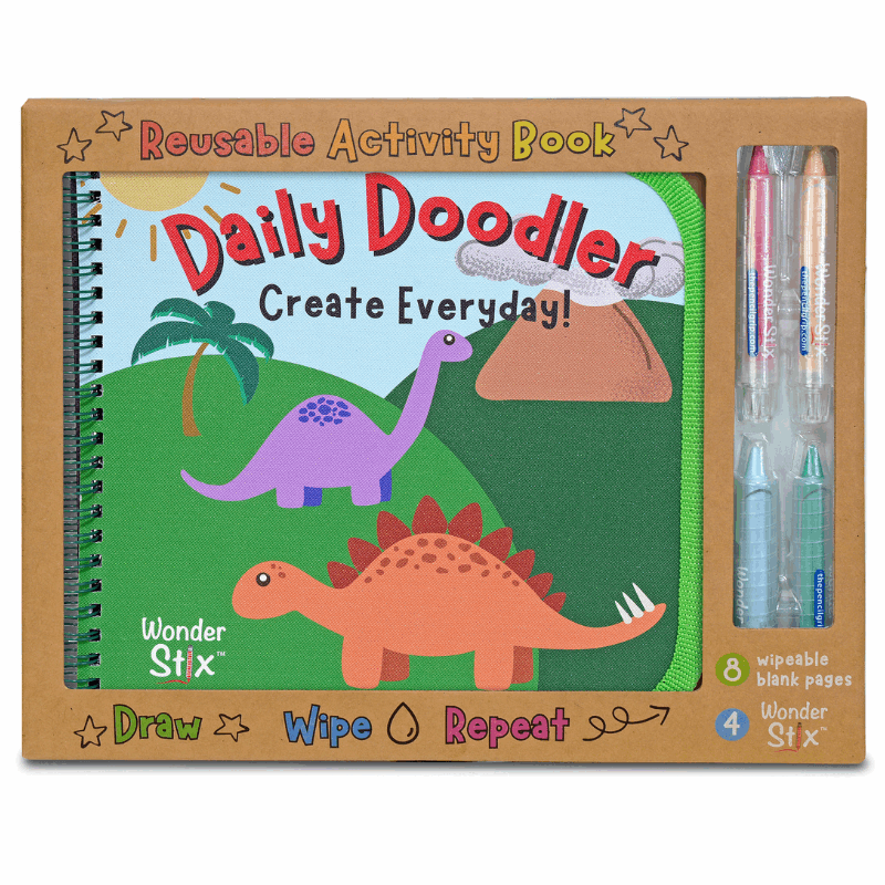 dinosaur daily doodler reusable activity book