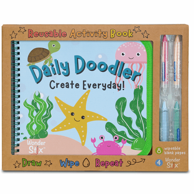 sea life daily doodler reusable activity book