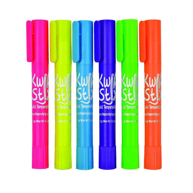 6 neon thin stix, pink, yellow, light blue, purple, green, orange 