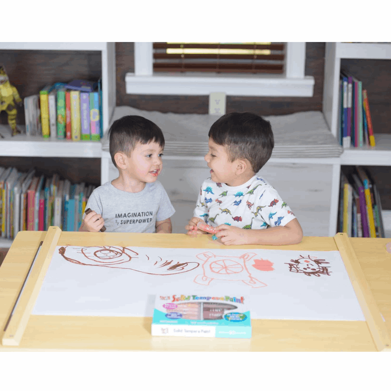 kids drawing with global skin tone kwik stix