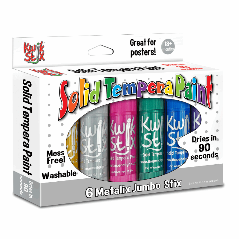 Jumbo Kwik Stix, Set 6 Metalix Colors