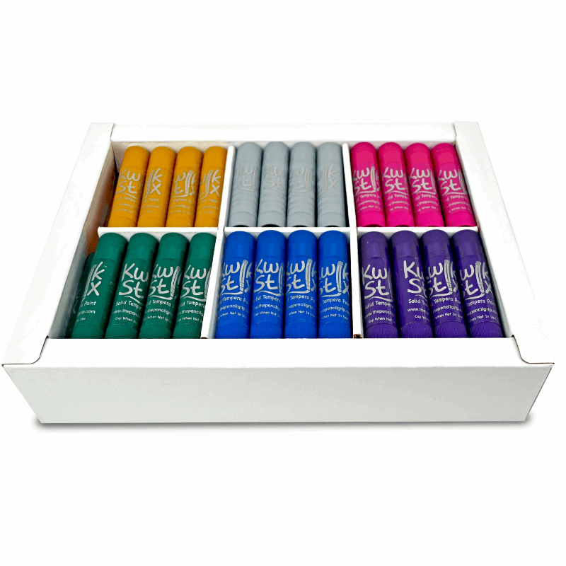 Kwik Stix Solid Tempera Paint Sticks, Class Pack Set of 72 Metallic Colors