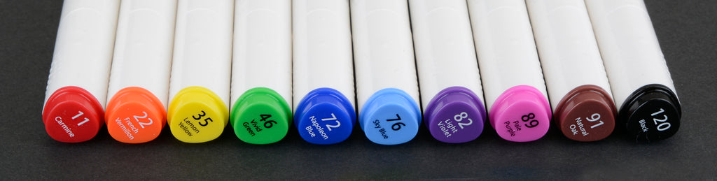 10 dual tip marker colors