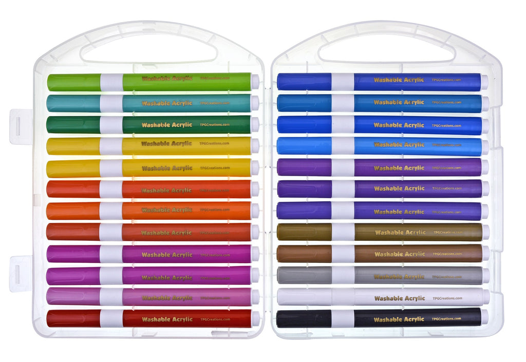 acrylic markers washable 24 pack packaging open