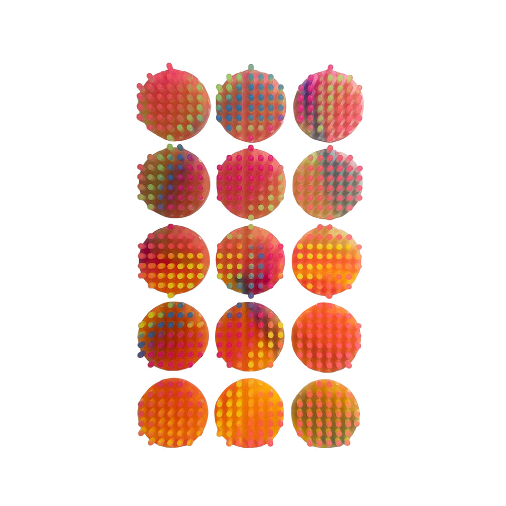 Set of colorful zen strip fidget strips textured surface on a white background