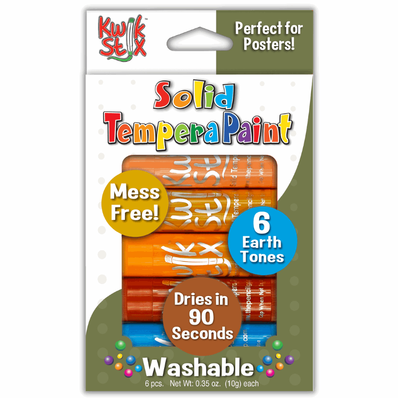 earth tone kwik stix solid tempera paint sticks