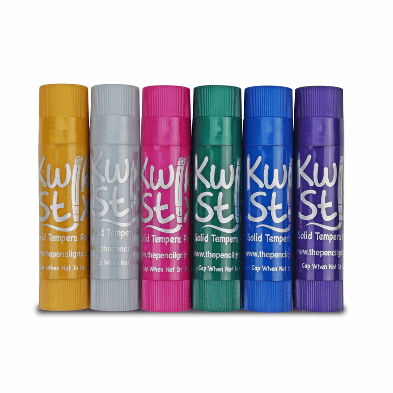 6 metallic kwik stix, gold, silver, pink, green, blue, purple