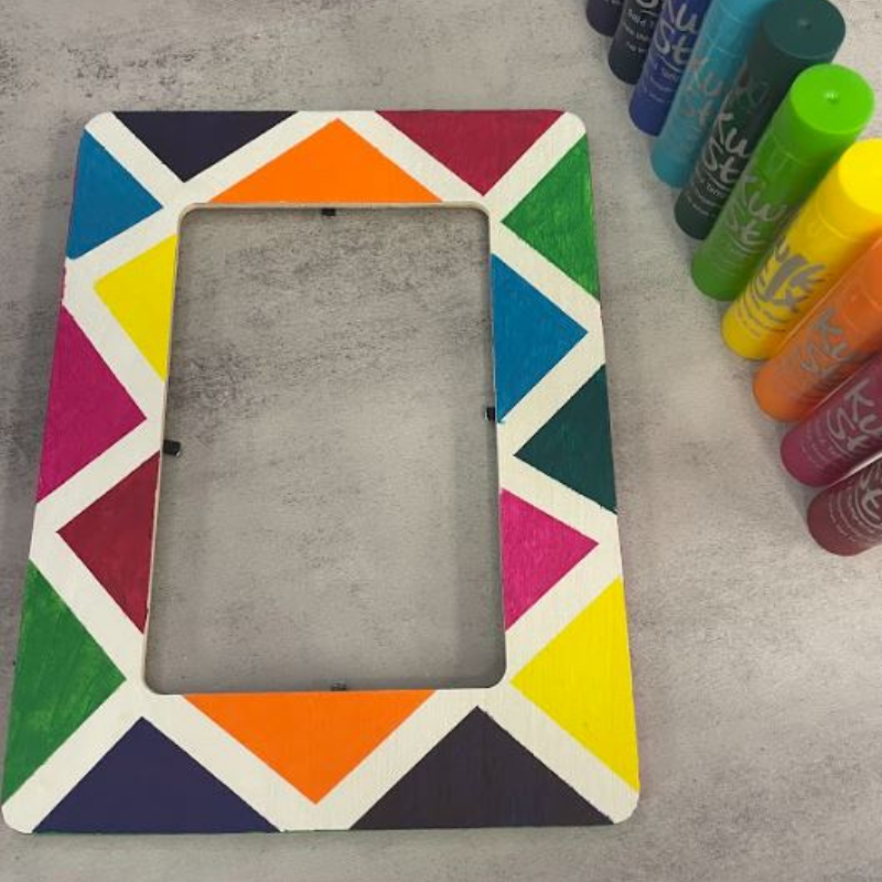 painted wooden frame