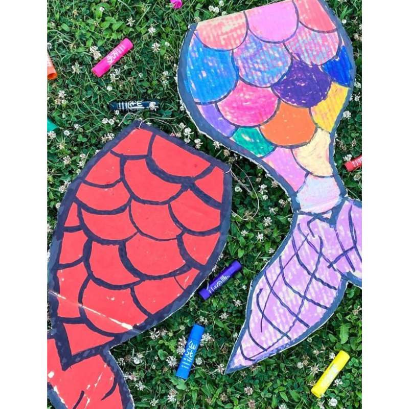 mermaid cardboard craft