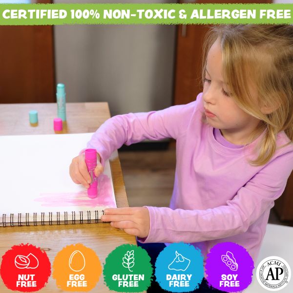 Girl painting with Kwik Stix