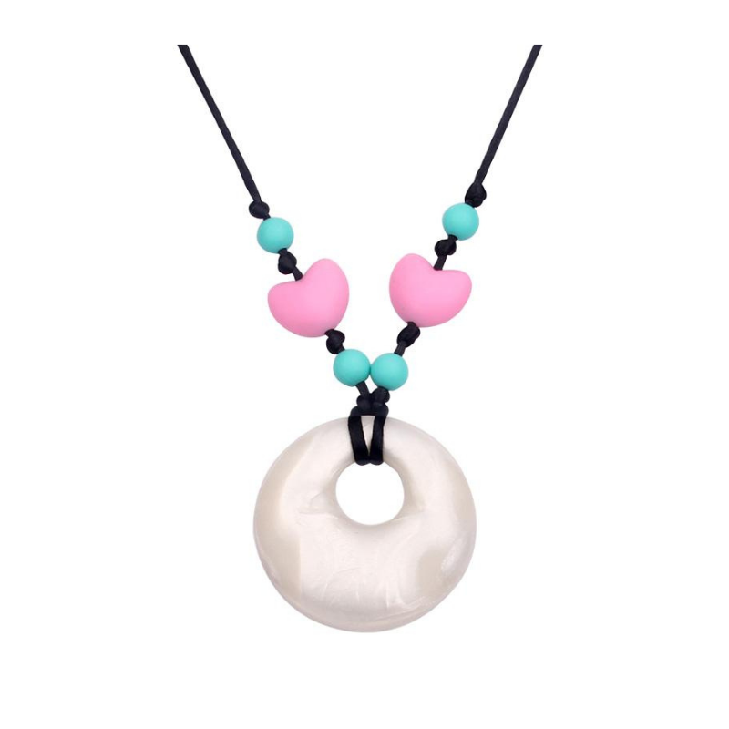 Silicone Heart Style Teething Necklace